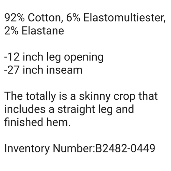 NWT HUDSON DISTRESSED 👖 JEANS STRETCH SKINNY CROPPED. 29 $215 - Picture 6 of 8